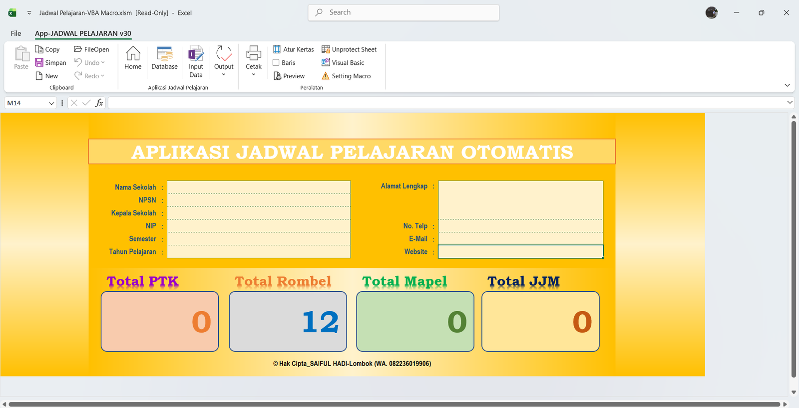Aplikasi Jadwal Pelajaran Otomatis